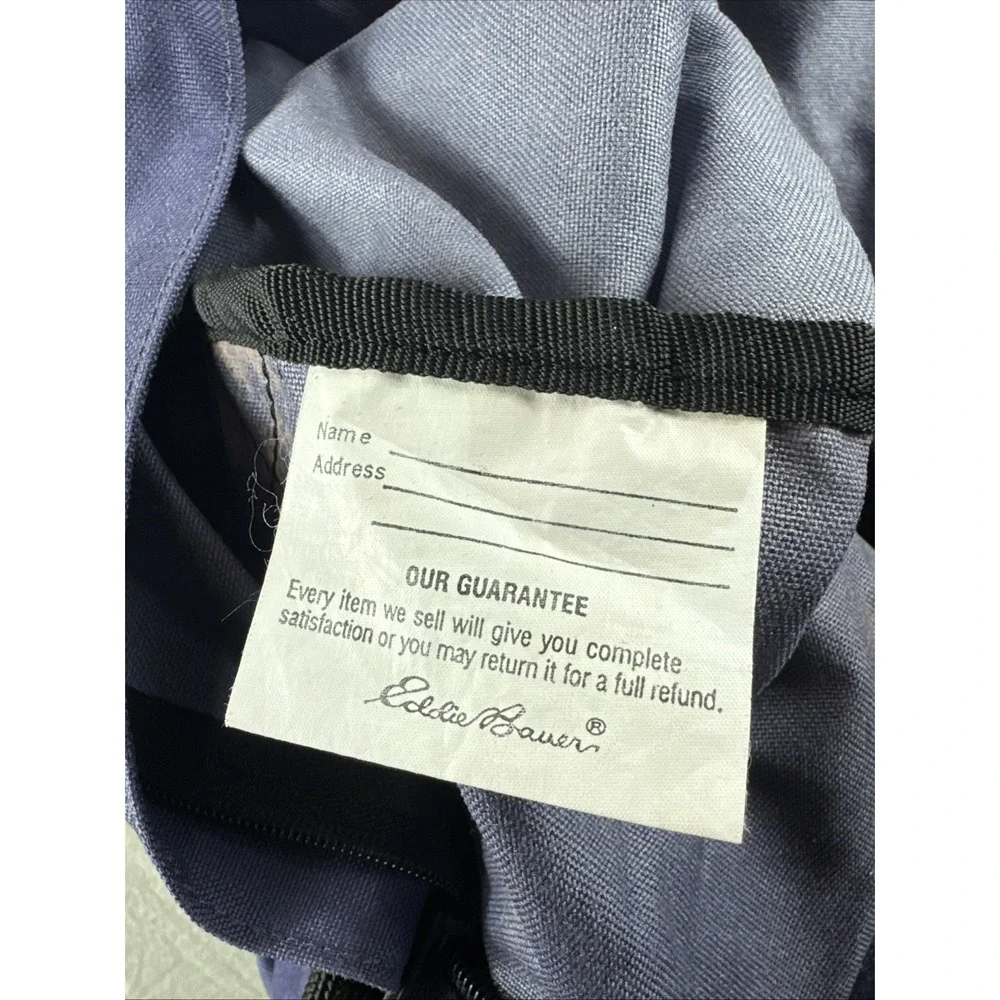 Vintage Eddie Bauer Gym Bag Purple Zip Up Duffle Luggage 30